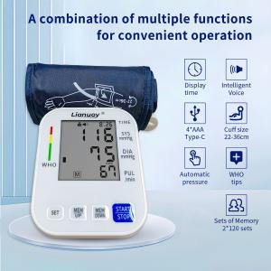 Factory Wholesale Voice Electronic Large Backlit Display Digital Upper Arm Heart Rate Meter BP Machine Blood Pressure Monitor