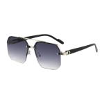 Wholesale Fashion Design Half Frame UV Protection Sunshade Square Frame Men's and Women's Outdoor Activity Tourism Sunglasses