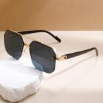 Wholesale Fashion Design Half Frame UV Protection Sunshade Square Frame Men's and Women's Outdoor Activity Tourism Sunglasses