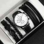 LP14 2026 Men's Luxury Large Quartz Watch Set with Bracelet Hot-Selling Mens Watch for Men Gift Reloj Montre Homme Cross-Border