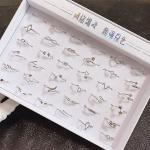 Korean Style Fashion New Simple Silver Plated Fadeless Open Gloss Ring Tight Curse Animal Fox Plane Ring Ring