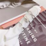 Korean Style Fashion New Simple Silver Plated Fadeless Open Gloss Ring Tight Curse Animal Fox Plane Ring Ring
