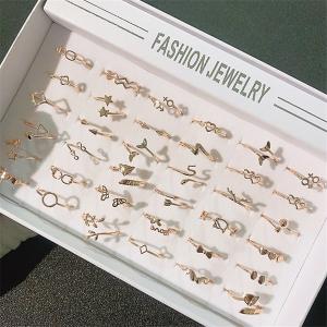 Korean Style Fashion New Simple Silver Plated Fadeless Open Gloss Ring Tight Curse Animal Fox Plane Ring Ring