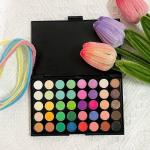Cross-border pearlescent 40-color eye shadow plate foreign trade logo-free eye shadow plastic this Europe and the United States hot in stock earth color beauty makeup