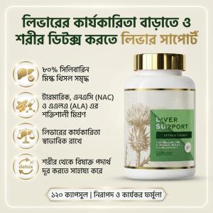 Liver Support Detox & Cleanse (80% Silymarin Milk Thistle with Turmeric, NAC & ALA)