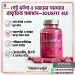 JOUSFIT 4U Dietary Supplement (Folic Acid, Hyaluronic Acid, Probiotics, Inulin, Ginger & Green Tea)