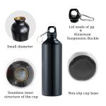 Custom Logo 500ml Aluminum Sports Water Bottle Wholesale BPA Free Metal Travel Flask with Carabiner for Corporate Event Gifts