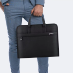 Men's Large Capacity Soft Oxford Handbag Waterproof Office Briefcase for Meetings and Business Documents File Bag for Laptop