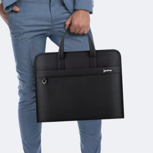 Men's Large Capacity Soft Oxford Handbag Waterproof Office Briefcase for Meetings and Business Documents File Bag for Laptop