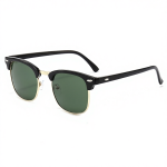 Custom logo Lens and Frames Classic 3016 Retro Full-Frame Sunglasses Trendy Fashion Colored Film Reflective UV400 Lenses