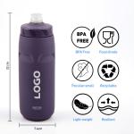 Factory Direct Plastic Squeeze Water Bottle 710ml Cycling Sports Bottle Custom Logo Bottle for Gym Fitness Outdoor Easy Clean