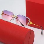 Kaji Frameless Diamond-cut square Sunglasses Women European American Style Popular Social Media Street-style Photography Trendy