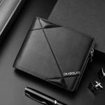 Wholesale High Quality Open Three Fold Short Waterproof Money Bags for Young Men's Wallets