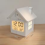 New Promotion Cute Alarm Night Smart Nightstand Small Table Large Bedside Digital Calendar House Clock Design for Teen Girl Gift