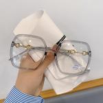 Hot Sales Plain Glass Spectacles Black Full Frame Sunglasses Anti Blue Light Eyeglass Frame for Unisex