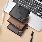 Wholesale High Quality Open Three Fold Short Waterproof Money Bags for Young Men's Wallets