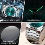 Business Men Watches Top Waterproof Stainless Steel Quartz Wrist Watch Silver Luminous Dial Relojes Hombre Mens Dress Watch