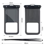 Transparent Waterproof Mobile Phone Case with Lanyard Universal PVC Phone Bag Dry Bag for Swimming