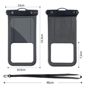 Transparent Waterproof Mobile Phone Case with Lanyard Universal PVC Phone Bag Dry Bag for Swimming