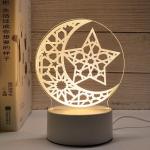 Multiple Styles USB Plug-in Eid Mubarak Muslim Festival Decorative Lamp Ramadan Ornament Home Bedroom Party 3d Led Night Light