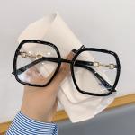 Hot Sales Plain Glass Spectacles Black Full Frame Sunglasses Anti Blue Light Eyeglass Frame for Unisex