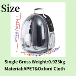 Portable Space Pet Backpack Carrier Transparent Capsule Design Large Capacity Breathable for Small Dogs Cats