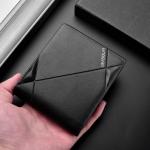 Wholesale High Quality Open Three Fold Short Waterproof Money Bags for Young Men's Wallets