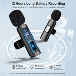 2026 New K9 Wireless Microphone Professional Noise Reduction Lapel Clip-on Mini Mic Plug & Play for iPhone Android Type-C
