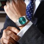 Business Men Watches Top Waterproof Stainless Steel Quartz Wrist Watch Silver Luminous Dial Relojes Hombre Mens Dress Watch