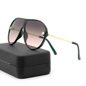 VIFF HP20056 Deep Green Pilot Women Sun Glasses Retro Vintage Oversized Sunglasses 2026