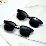 Custom logo Lens and Frames Classic 3016 Retro Full-Frame Sunglasses Trendy Fashion Colored Film Reflective UV400 Lenses