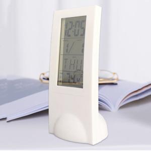 EMAF Kitchen Indoor Mini Portable Wholesales Plastic Weather Station Desk Alarm Clock with Humidity and Temperature