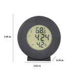 Mini Accurate Digital Thermo Hygrometer LCD Display Requires AAA Battery Indoor/Outdoor Use for Home Office Greenhouse