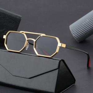 Hot Sales Vintage Alloy Custom Shades Square Punk Glasses Men Driving Rectangle Sunglasses Men Sunglasses