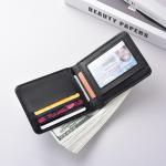 Ultra Slim Premium PU Leather Wallet with ID Window, Men's Leather Cardholder Wallet