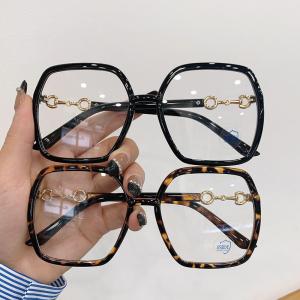 Hot Sales Plain Glass Spectacles Black Full Frame Sunglasses Anti Blue Light Eyeglass Frame for Unisex
