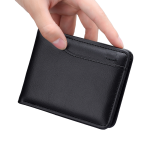 Ultra Slim Premium PU Leather Wallet with ID Window, Men's Leather Cardholder Wallet