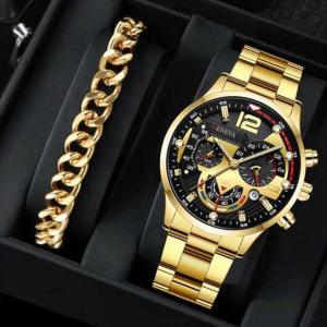 LP11 Men's Classic Calendar, Casual Business Fashion Trend Belt, Night Light Pointer, Men's Single Calendar, Quartz Watch