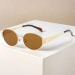 Women's Designer Round Metal Sunglasses Wholesale Promotion UV400 Optical Lenses Fashionable Sun Glasses