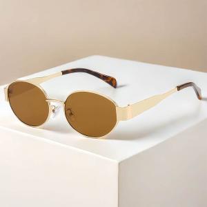 Women's Designer Round Metal Sunglasses Wholesale Promotion UV400 Optical Lenses Fashionable Sun Glasses