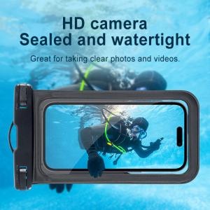Transparent Waterproof Mobile Phone Case with Lanyard Universal PVC Phone Bag Dry Bag for Swimming