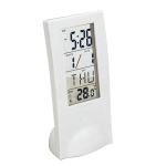 EMAF Kitchen Indoor Mini Portable Wholesales Plastic Weather Station Desk Alarm Clock with Humidity and Temperature