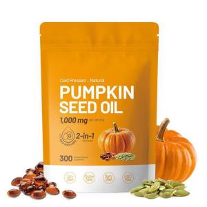 Cold Pressed Natural Pumpkin Seed Oil 1,000 mg (2-in-1 Formula with Saw Palmetto)